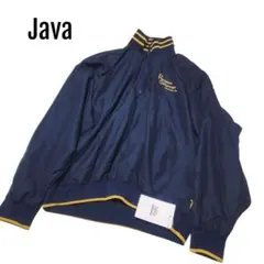 ジャバ 別注　リブラインロゴ刺繍ハーフジップ オーバーサイズ プルオーバー　XL