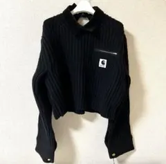 sacai Carhartt WIP Detroit デトロイト ニット 黒 3のサムネイル