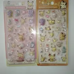 ピカチュウ 3Dステッカー　立体シール　２シートセット