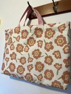 花柄　レッスンバッグ　ピンク　トートバッグ単品