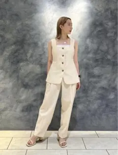 美品 BEAUTY&YOUTH セットアップ オフホワイト S