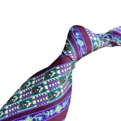 【美品】バレンシアガ最高級シルクネクタイ　ストライプ