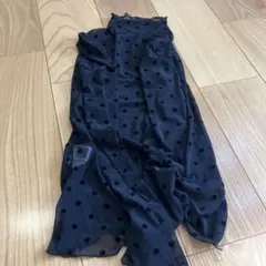 シースルードット柄 ブラックシャツ Sサイズ