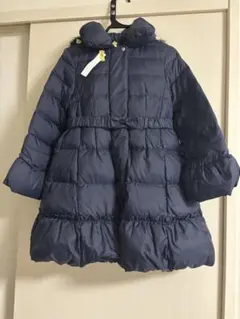 クリーニング済♡KUMIKYOKU ネイビー中綿コート 130