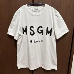 MSGM ロゴプリント Tシャツ ホワイト　Sサイズ