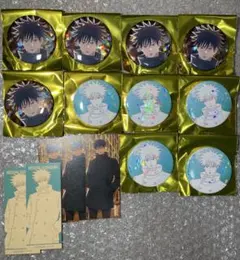 呪術廻戦　マルキューブ　缶バッジ　購入特典　ステッカー 伏黒恵