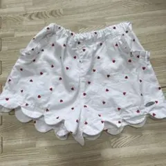 petit main ハート柄 スカラップ ショートパンツ 90