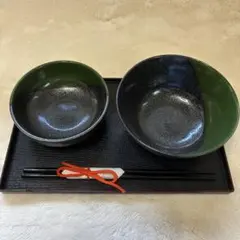 未使用 たち吉 橘吉 夫婦茶碗 箸セット ペア 茶碗 大小 和食器 箱付き