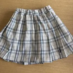 ベージュ系 チェック柄 スカート110