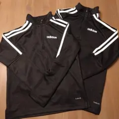 お値下げしました★アディダス★ジャージ★黒★薄手★兄弟★140★130★サッカー