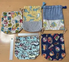 중고 ⭐ ︎ 핸드메이드 드로스트링 백, 5장, 남아용