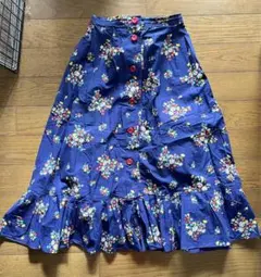 vintage 古着 花柄 スカート フリル ロングスカート フレアスカート