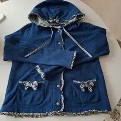 ♥最終価格PINK HOUSE フード付きネイビー パーカー