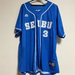 西武ライオンズ　復刻ビジターユニフォーム　背番号3 中島裕之　フリーサイズ 西武ライオンズ 復刻ビジターユニフォーム 背番号3 中島裕之