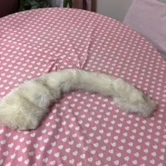 クリーム色ファー着物ショール クリップ付き