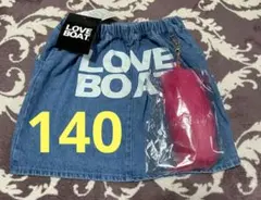 LOVE BOAT 新品タグ付き デニムスカート ファーしっぽ付き