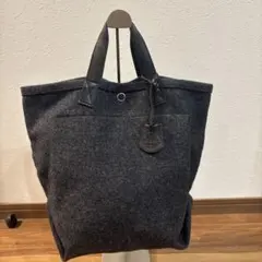 【極美品】REN レン トートバッグ ウール ナイロン レザー 本革製 A4◎のサムネイル