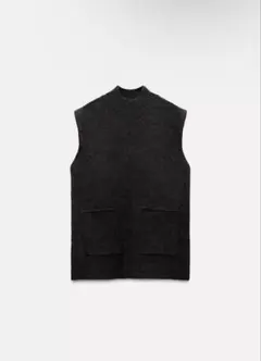ZARA グレー オーバーサイズセーターベスト S