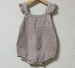 80cm/ニットロンパース/mamaraku/ほぼ未使用