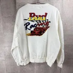 バドワイザー budweiser Bud Racing 白 スウェット
