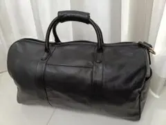 COACH 　黒レザー ボストンバッグ （オールドコーチ）