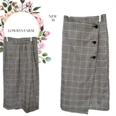 【ローリーズファーム】新品未使用ロングスカートタイト巻きスカート風チェック柄♡М