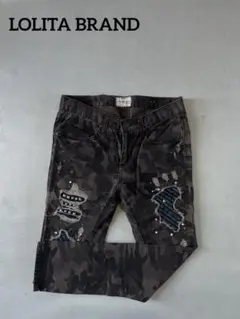 LOLITA JEANS迷彩 カモフラ ダメージ デニムパンツ スタッズ Y2Kのサムネイル