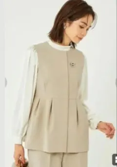 グリーンレーベルリラクシング/ダブルクロス ペプラムジレ　入学式