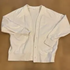UNIQLO アイボリー カーディガン Mサイズ　スウェットカーディガン
