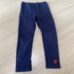 Moujonjonネイビー ハートロゴ レギンス
