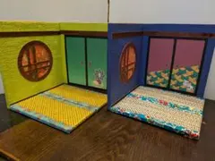 【☆ピコピコ様専用☆】 半々の和室と風車とおはぎの和室セット 中型