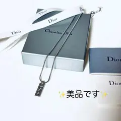 ⭐︎ほぼ未使用品⭐︎美品⭐︎Dior ロゴ プレート ネックレス 正規品 百貨店で購入のサムネイル
