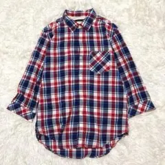 【RAGEBLUE】チェックシャツ 7分丈 羽織り メンズ (M)