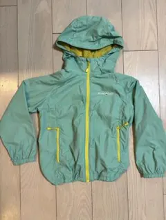 モンベル　キッズライトシェルパーカー130 裏地付きフリースメッシュ