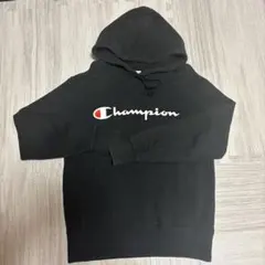 champion 黒　かぶりパーカー