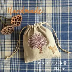 ❁ハンドメイドになります❁ CORAL&TUSK　 アップリケ巾着 Deer