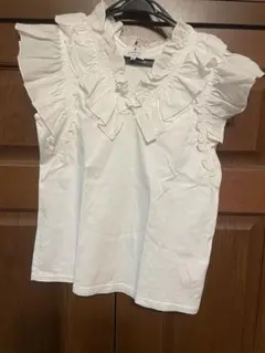 LANVIN en Bleu フリルTシャツ 日本製 サイズ38