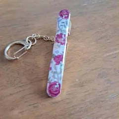 キークリップ　ハンドメイド　赤