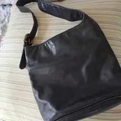 RALPH LAUREN レザー ショルダーバッグ ブラックのサムネイル