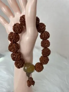 ルドラクシャ 数珠 茶色 丸型