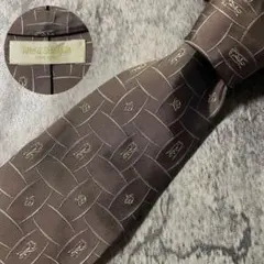 AN463 JUNKO SHIMADA ブラウン シルク ネクタイ
