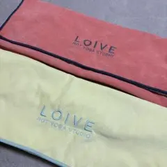 LOIVE ホットヨガ用 ヨガマット 赤系黄色系2個セット
