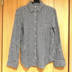美品✨UNIQLO✨チェックシャツ（白×黒　S size）