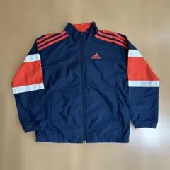 【adidas】アディダス キッズ ジャージ上 140 ネイビー×レッド