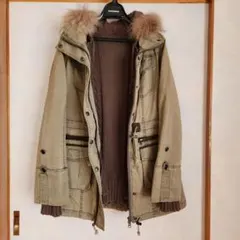 CYNICAL レディースコート 取り外し可能ニットカーディガンファー付き