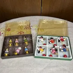 ヴィンテージドイツ木製クリスマスツリー飾り木馬に乗った天使とベル12点セット