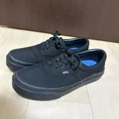 美品✨VANS ブラック スニーカー　黒　防水　レインスニーカー　24.0cm