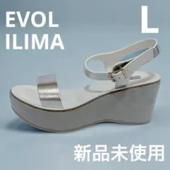 【新品未使用】厚底 アンクルストラップサンダル シルバー ILIMAのサムネイル