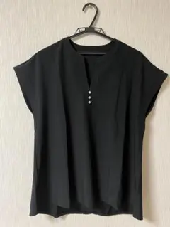 黒 半袖シャツ Mサイズ ボタン付き