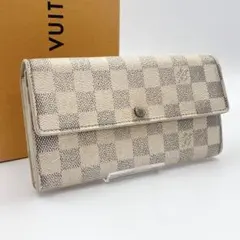 ルイヴィトン LV ダミエアズール ポルトフォイユサラ 長財布 N61735